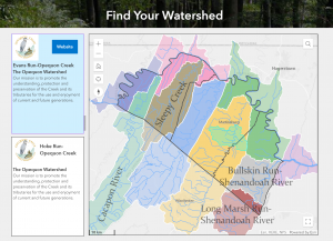 Find Your Watershed tool screenshot